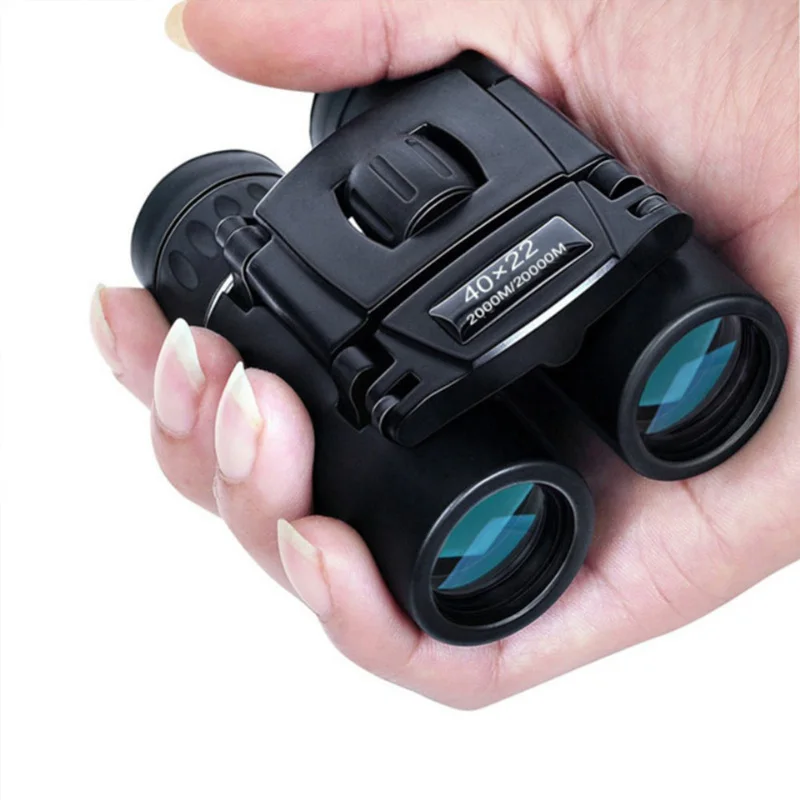 

40x22 Compact Zoom Binoculars Long Range 2000m Folding HD Powerful Mini Telescope BAK4 FMC Optics Hunting Sports Camping Travel