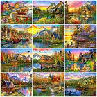 Evershine 5D DIY Алмазная вышивка дом картины стразами алмазная мозаика озеро алмазная картина пейзаж вышивка крестиком подарок на новый год