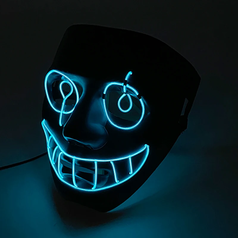 Новая модная светодиодная маска для Хэллоуина продувочные маски костюм гоночная