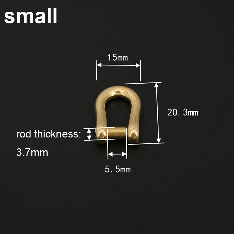 1pcs Solid Brass Carabiner D Bow Shackle Slot Screw Removable Fob Key Ring Keychain Joint Connector Buckle DIY Hardware | Дом и сад