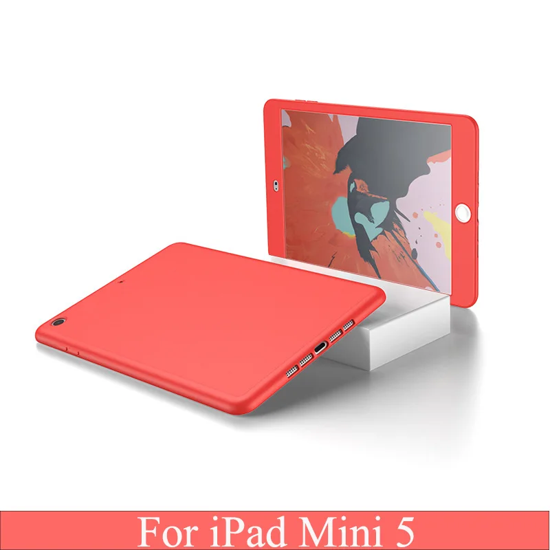 mini 5 red Роскошный 360 чехол для планшета с полной защитой для iPad Mini 4 A1538 A1550 закаленное стекло для Ipad mini 5 противоударный чехол - Цвет: mini 5 red