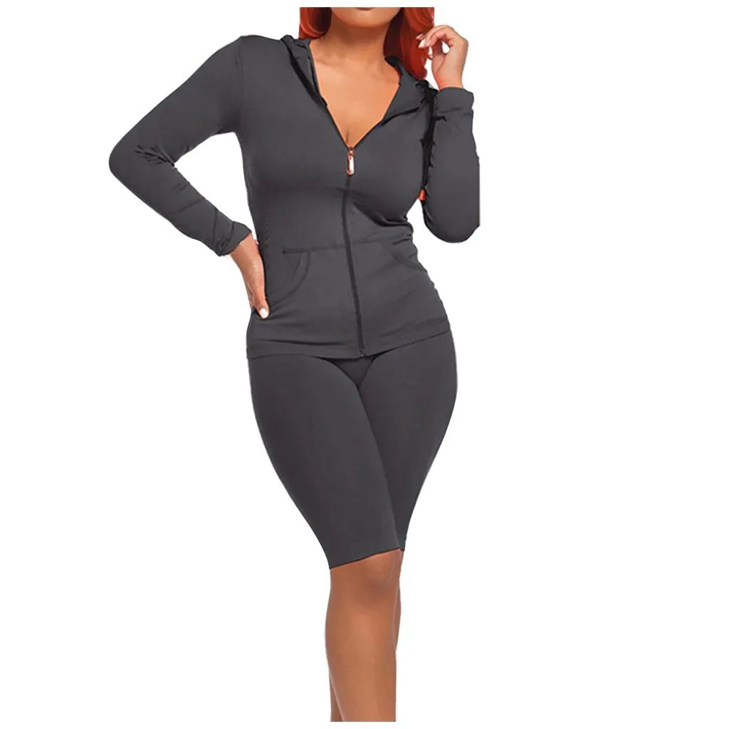 Гимнастический костюм фитнес комплекты для женщин осень леди Разделение