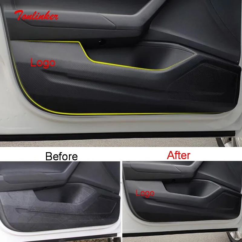 Tonlinker наклейка на крышку интерьера двери против грязи для Volkswagen POLO 2019 Стайлинг