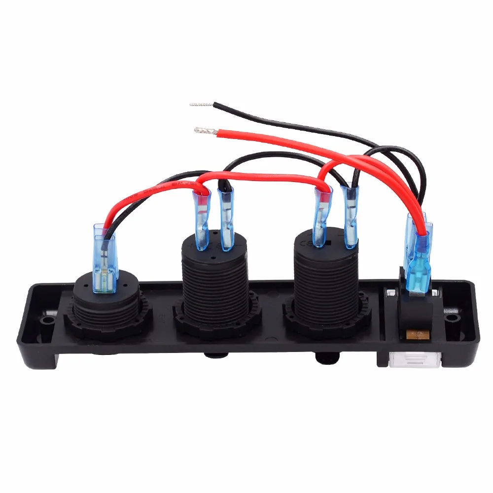 1 шт. DC12V панель переключателя двойной USB вольтметр автоматический выключатель