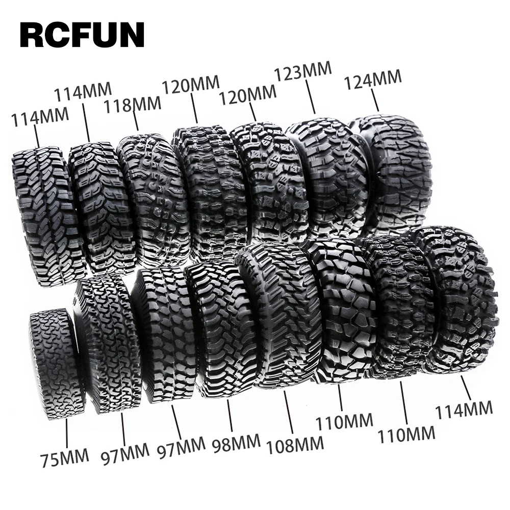 4 шт. резиновые шины 1 9 дюйма для радиоуправляемых моделей Rock Crawler TRX4 Bronco D90 D110 Axial