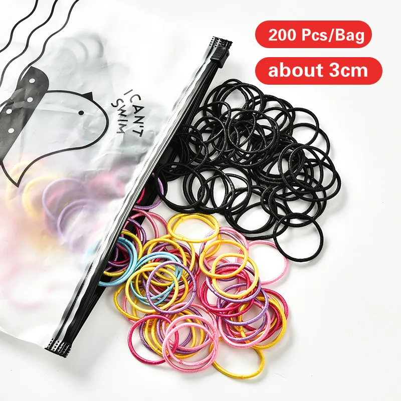 200 шт./Подарочная коробка 3 см аксессуары для волос резинки девочек детские