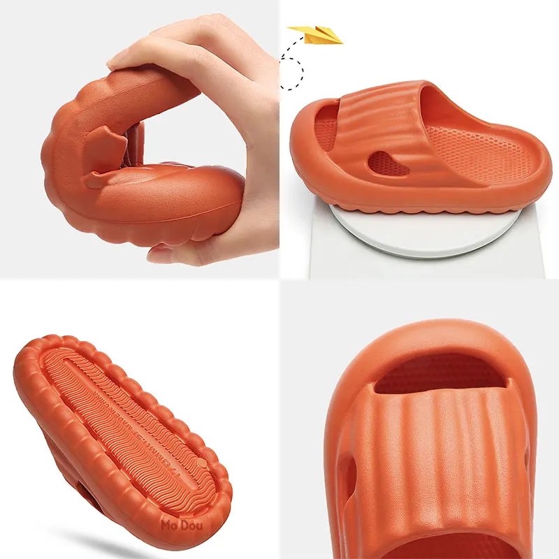 

Mo Dou 2021 Summer Slides for Kids Children Slippers Concise Cute Bathroom Shoes Girls Boys Wading Beach Indoor Outdoor Child