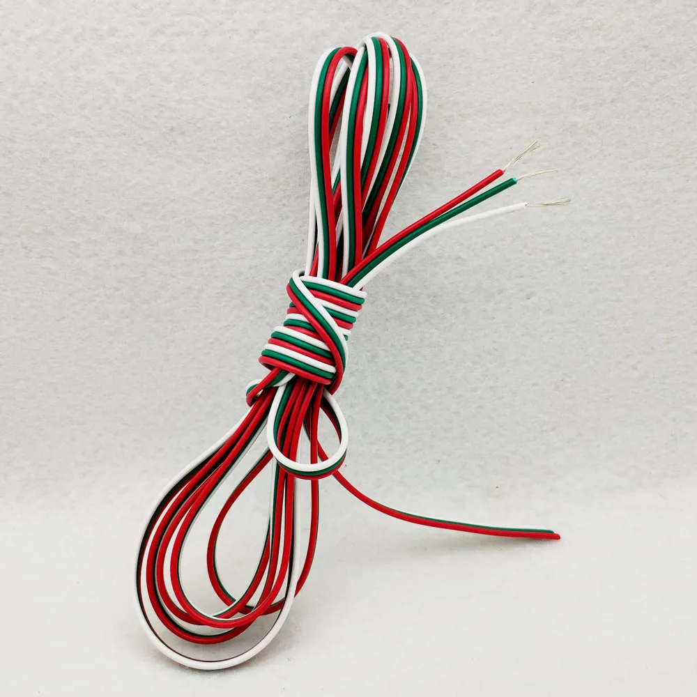 10 м/лот 22 AWG Φ 3 контактный провод (UL2468) удлинительная лента соединитель Луженый