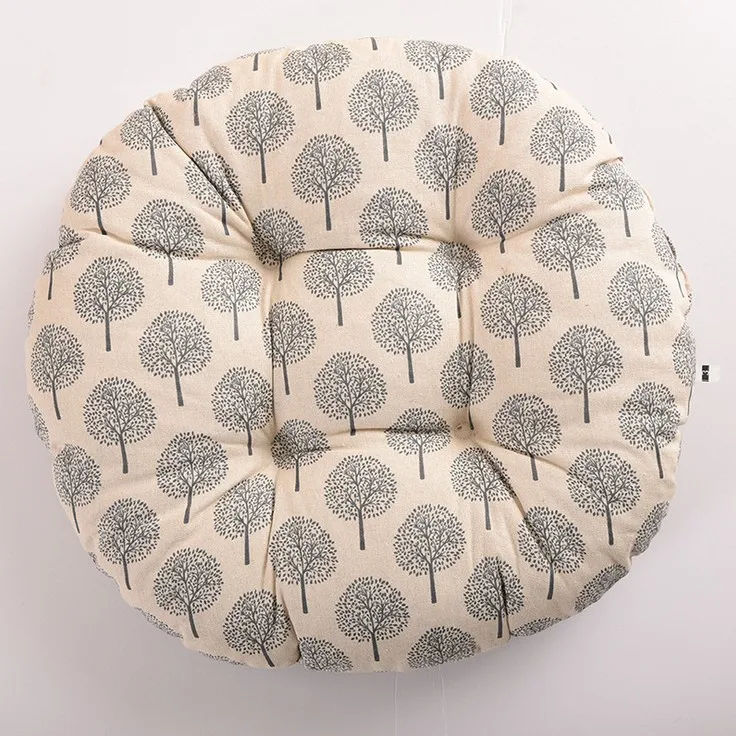

Round Shape 2 Size Seat Cushion Silk Cotton Core Cotton Polyester Tatami Cushion Pillow Home Decoration Car Soft Sofa Cushion