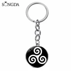 Новинка, модный брелок SONGDA в стиле панк, Подростковый волк, Triskelion, Аллисон, серебро, стекло кабошон с фото, брелок, аксессуары для ключей