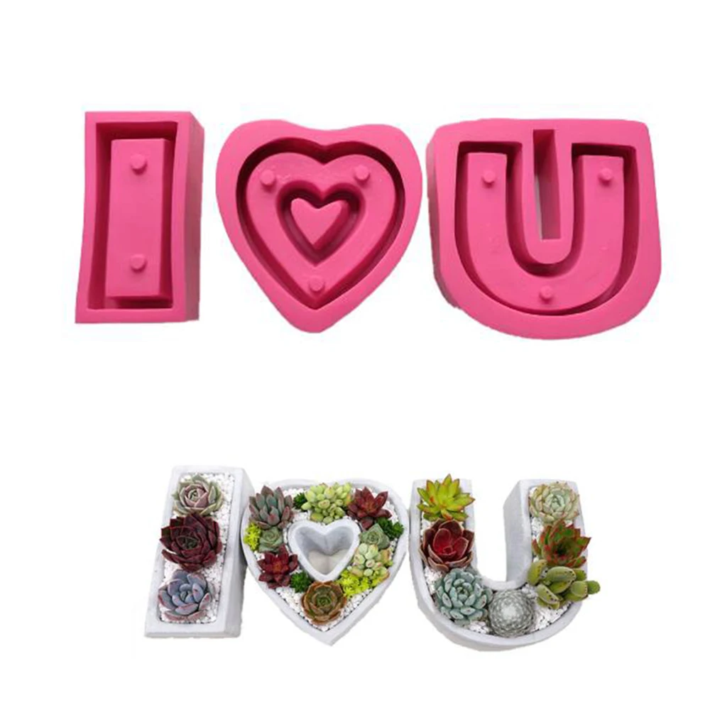 1 Набор силиконовая форма для растений в форме сердца | Дом и сад
