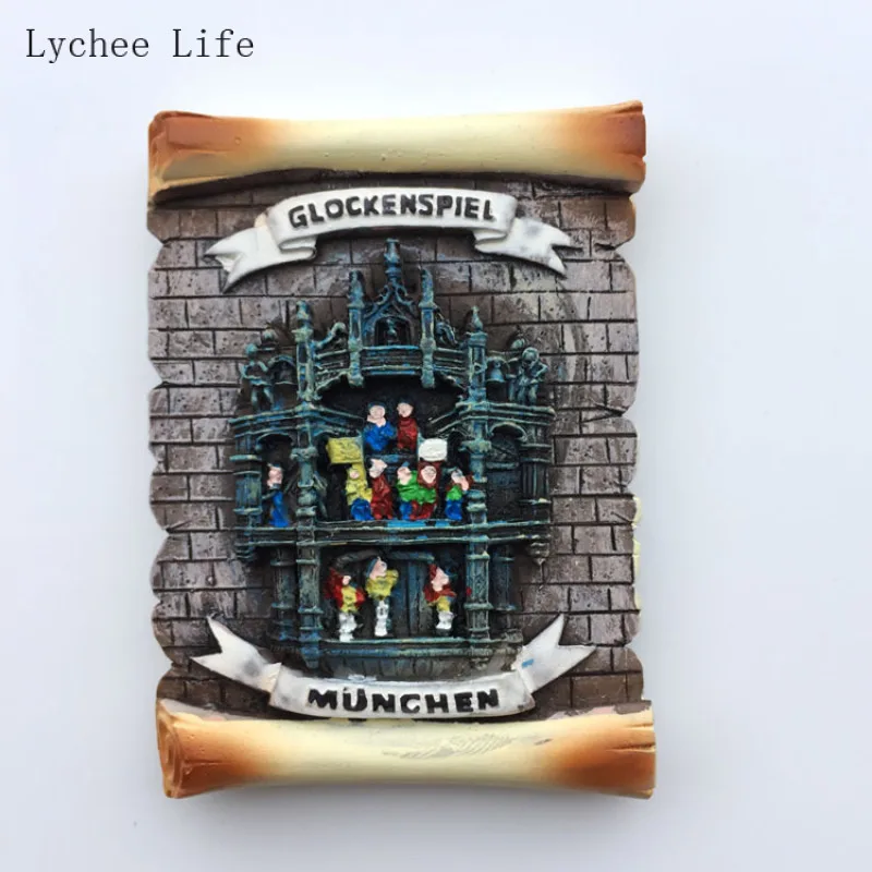 Lychee Life 3D проектор немецкого города из смолы для холодильника украшение
