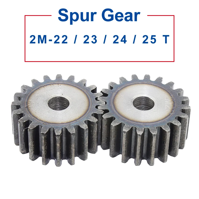 

1 Piece spur Gear 2M22/23/24/25T rough Hole 10mm motor gear 45#carbon steel Material High Quality pinion gear Total Height 20mm