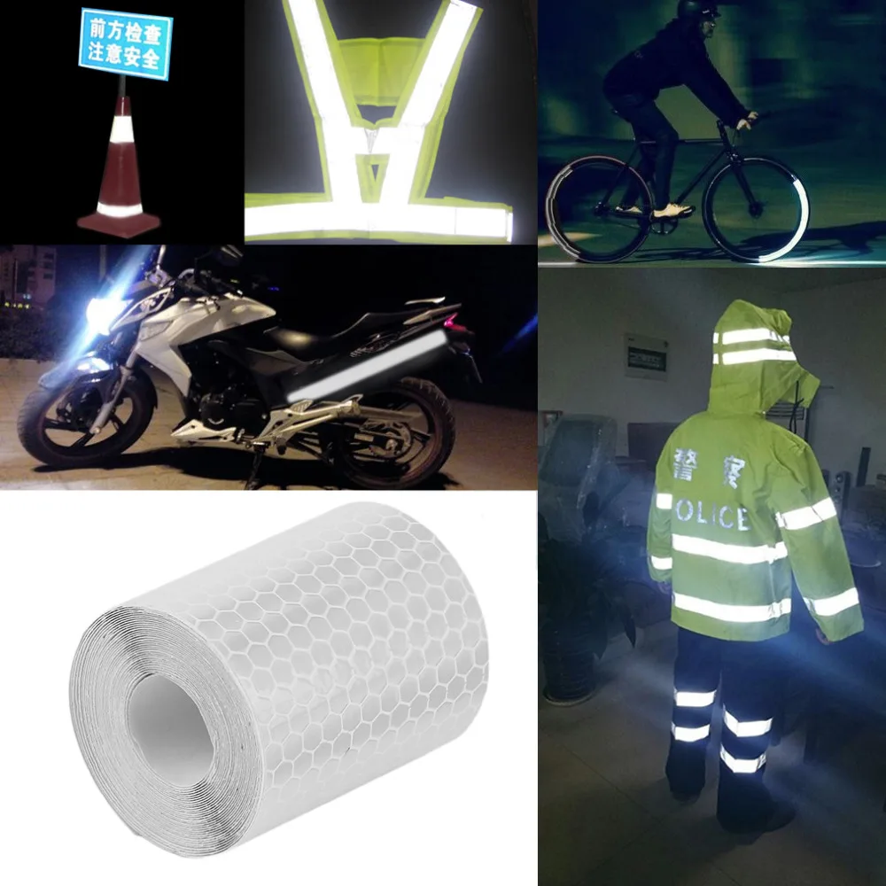 

5cmx3m Reflective Safety Warning Conspicuity Tape Film Sticker Stickers Car Truck Motorcycle Cycling Reflective Tape Hot