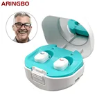 Новый Лучший перезаряжаемый слуховой аппарат, цифровой слуховой аппарат с зарядным чехлом, слуховое устройство, слуховой усилитель для пожилых людей