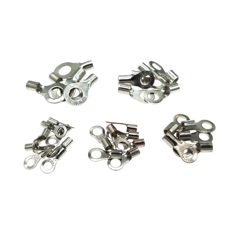 Ring Bare Cord End Crimp Terminals Electrical Naked Wire Cable Connector RNB1.25~RNB22 Ferrules 0.5-25mm2 22-4AWG 500/50Pcs |