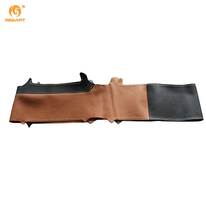 Чехол на руль автомобиля MEWANT из натуральной кожи черного и коричневого цвета для