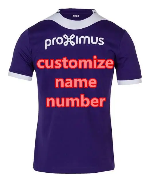 Anderlecht футболка для бега дышащая и быстросохнущая 19 20 Anderlecht рубашка - Цвет: Тёмно-синий