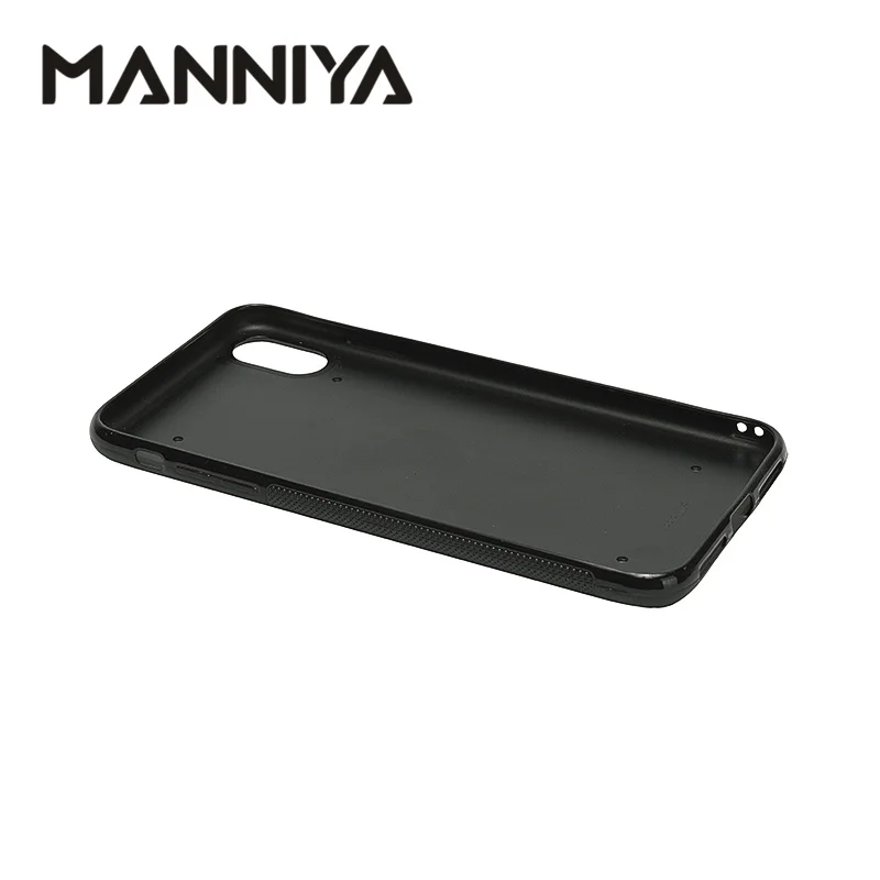 MANNIYA 2D сублимационный пустой резиновый чехол для телефона для iphone XS Max с алюминиевыми вставками и клеем! 100 шт./лот