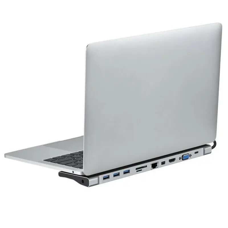 10 в 1 usb type C концентратор к HDMI 4K USB 3 0 TF VGA RJ45 адаптер док станция для ноутбука