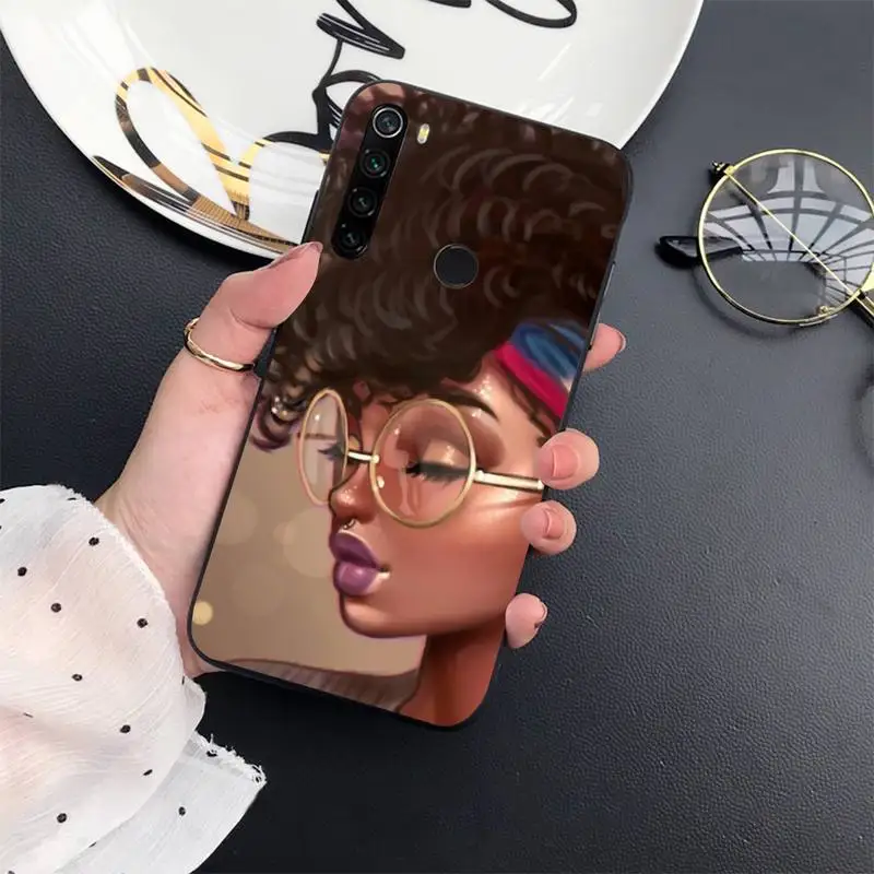 

Black girl Phone Case For Xiaomi Redmi Note 4 X 5 6 7 8 pro 6A