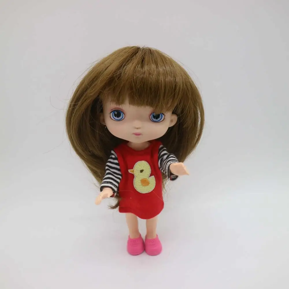 16 см куклы как HOLA куклы Обнаженная кукла с макияжем-6 - Цвет: doll and wig dress 9