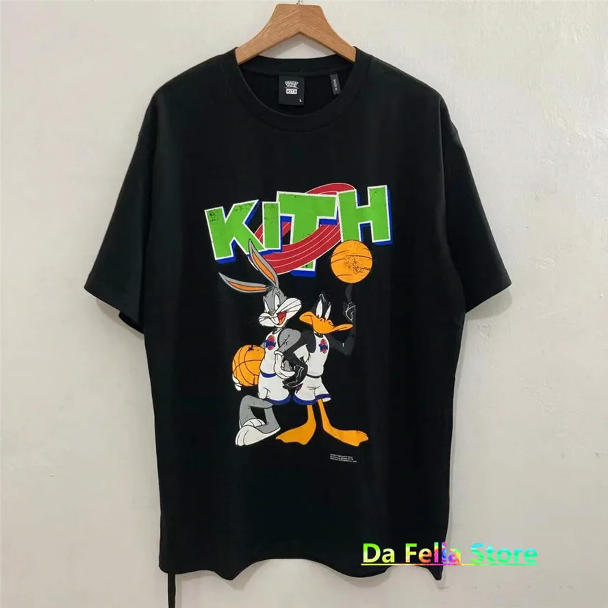 

2021SS KITH Bunny T-shirt Men Women 1:1 High Quality Rabbit Radish Cartoon Logo Print KITH Tee Casual Cotton Tops Short Sleeve