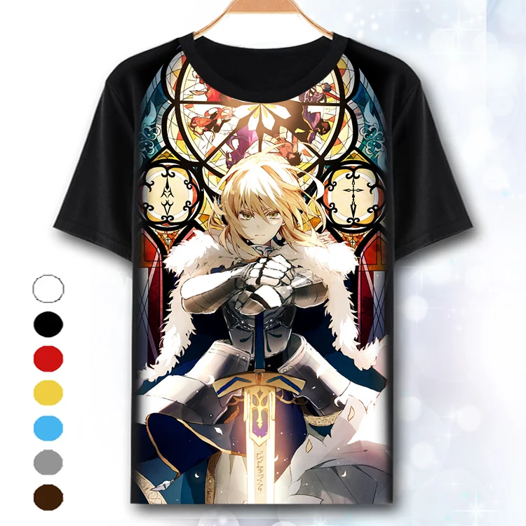 2019 модная Мужская/Женская уникальная Аниме Косплей Футболка Fate stay night с коротким