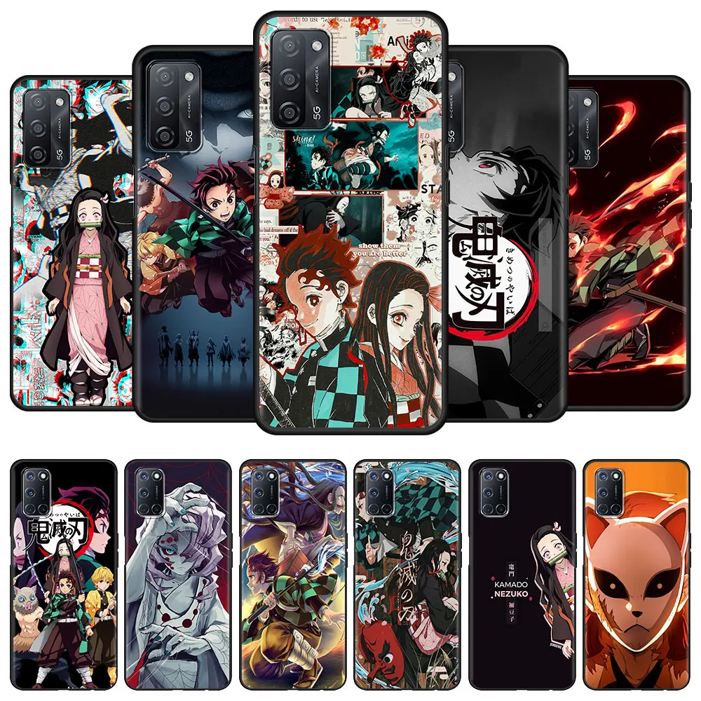 

Demon Slayer Kimetsu No Yaiba Phone Case for Oppo A53 A9 2020 A52 A93 Find X2 Lite X3 Reno 3 4 Pro 5G Ace A55 A94 A74 Cover