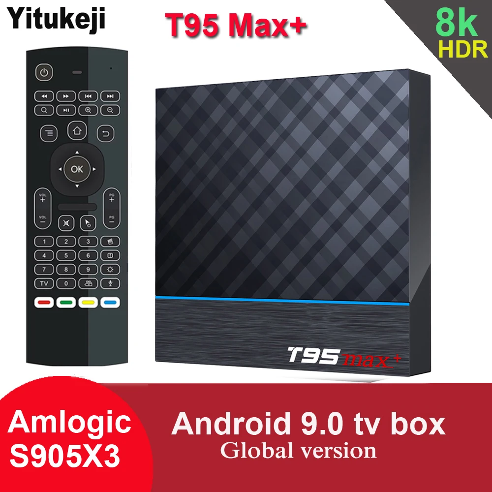 T95 MAX Plus Android 9 0 ТВ Box Amlogic S905X3 Оперативная память 4 Гб Встроенная 32GB/64GB/8 GB/K 2 4G 5G Wi Fi HDR