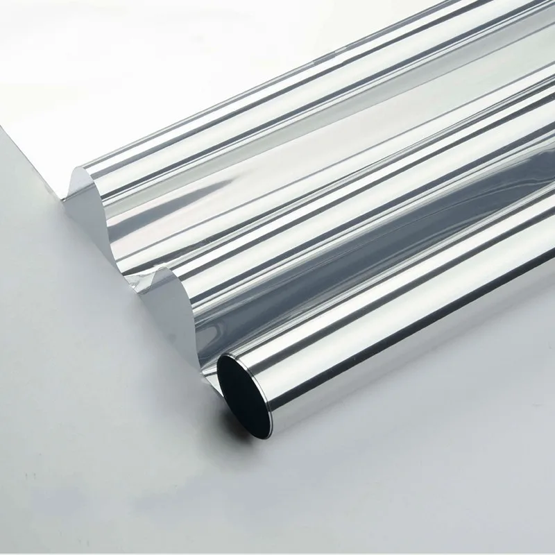 Широкая Серебристая изоляционная оконная пленка светоотражающая односторонняя