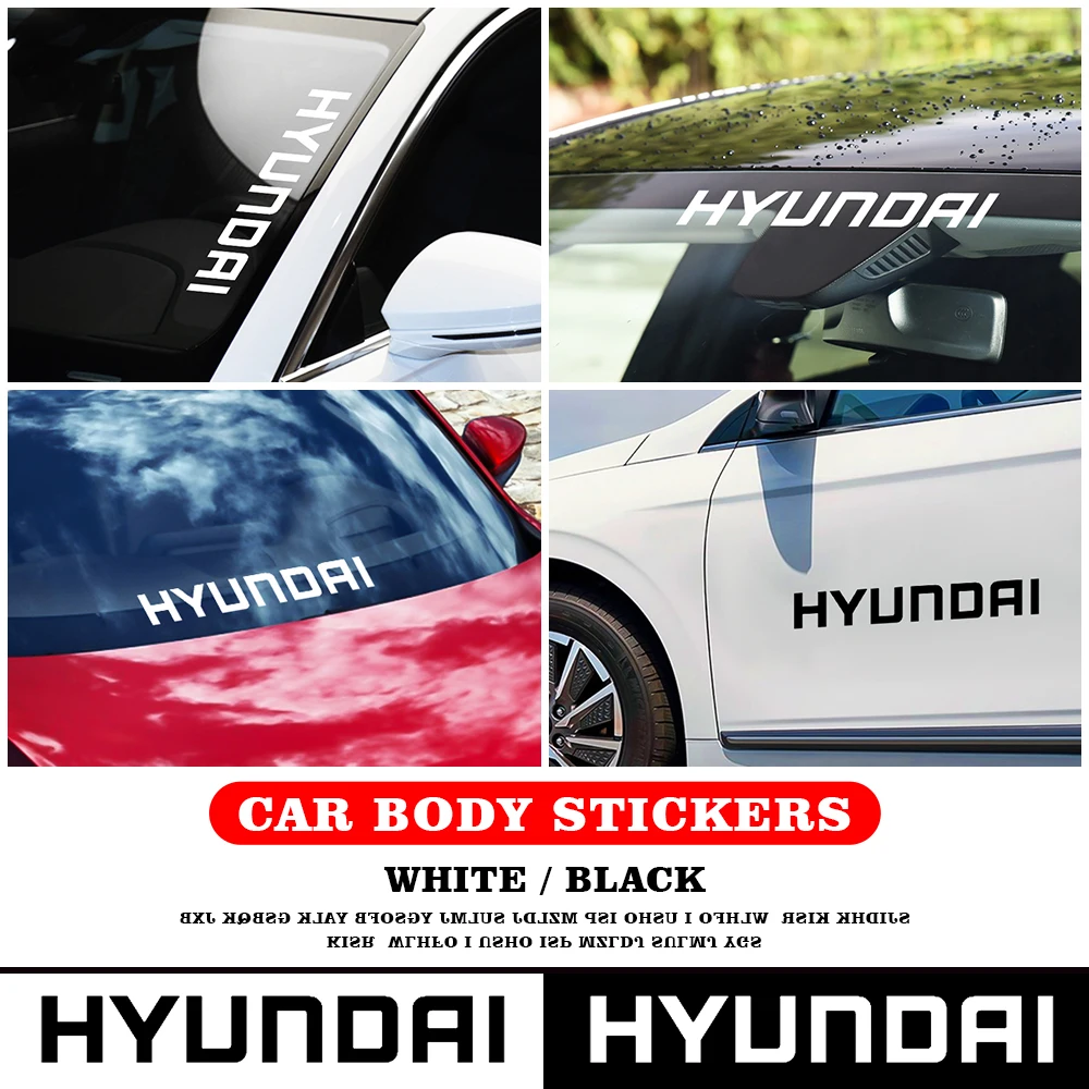 

1PCS For Hyundai Car Logo Emblem Decals Car Windshield Stickers Rear Window Bumper Decals Personality Modification Accessories