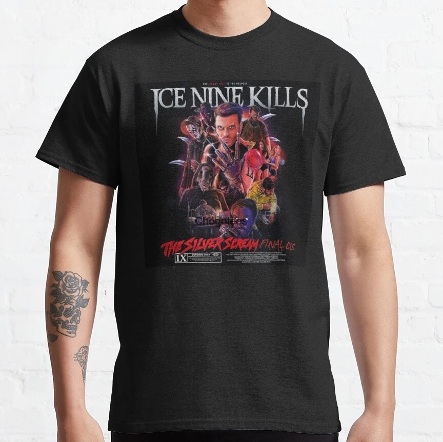 Мужская футболка dekin ICE tour NINE 2019 Kill The Серебряный крик Окончательный вырез Женская