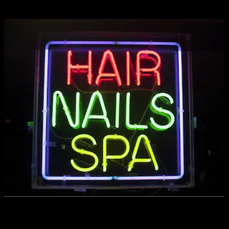 Декоративный светильник волосы ногти спа неоновая лампа стены знаки вывески