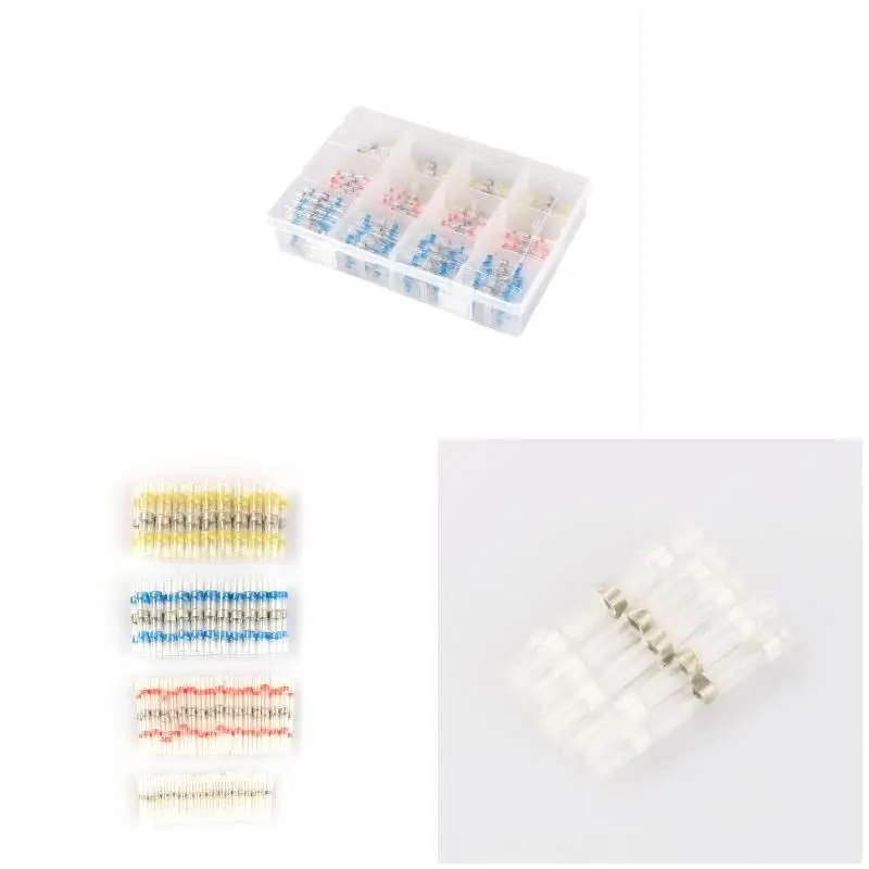 

Newest Waterproof Solder Ring 250PCS Boxed Solder Ring Heat Shrinkable Tube Terminal Wire Protective Sleeve