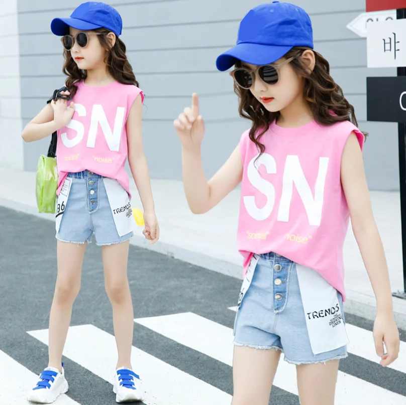 Летняя одежда для девочек с героями мультфильмов Розовая футболка Топы