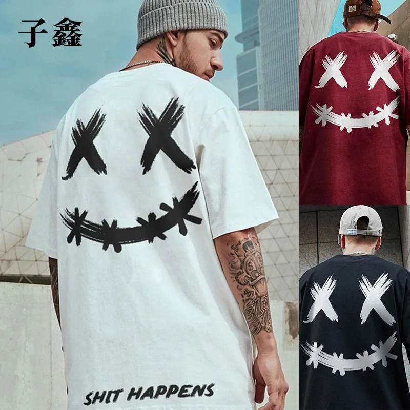 

Men's T-shirt Spring and Summer Streetwear Punk Style Casual Fashion Short Sleeve Mens T Shirts Tops Tees