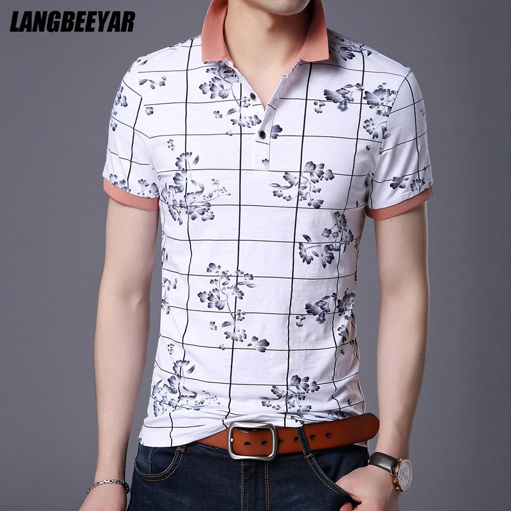

Top Quality New Brand Designer Korean Slim Fit Summer Collar Polo For Men Short Sleeve Casual Tops Fashions Men's Clothing