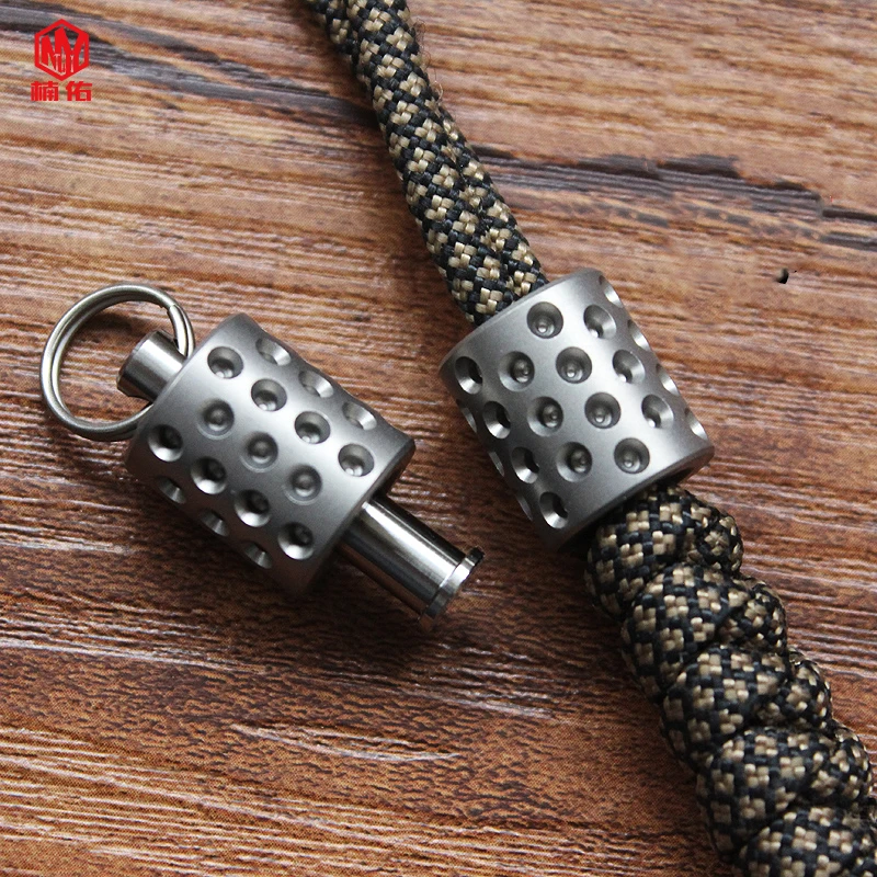 

1PC EDC Paracord Beads Titanium Alloy Lanyard Pendants Knife Beads Umbrella Rope Cord Necklace Bracelet Beads Pendants