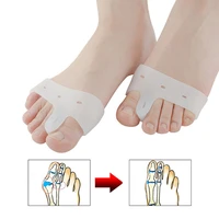 2pcs1pair silicone toe straightener corrector toe separator foot care fingers separators pain relief hallux valgus protector