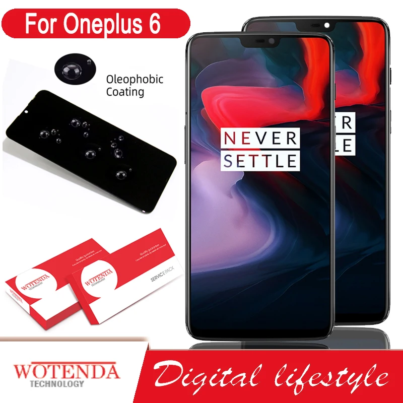 100% Оригинальный 6 28 ''Amoled ЖК дисплей с рамкой для Oneplus сенсорный экран