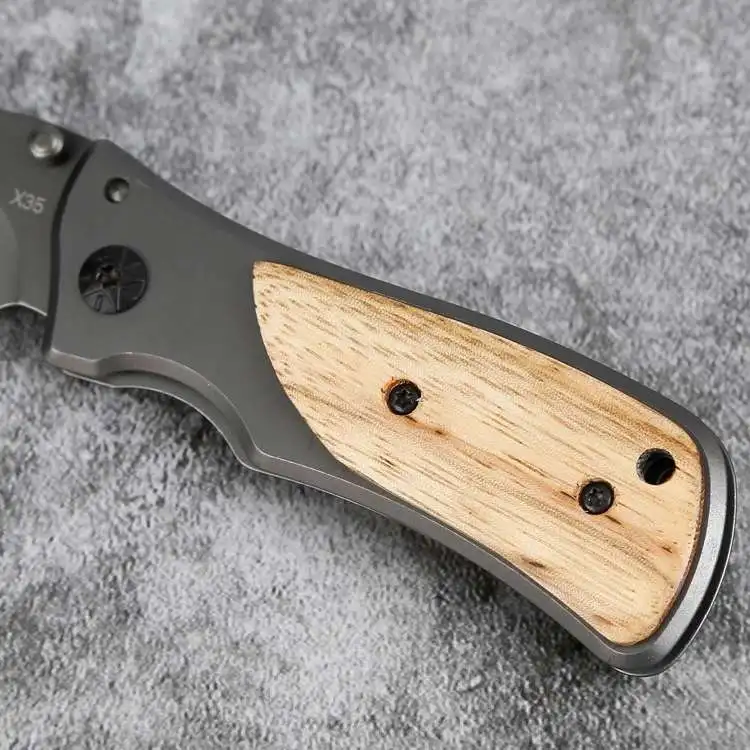 Черный тактический нож из титанового сплава спасательный с алюминиевой ручкой