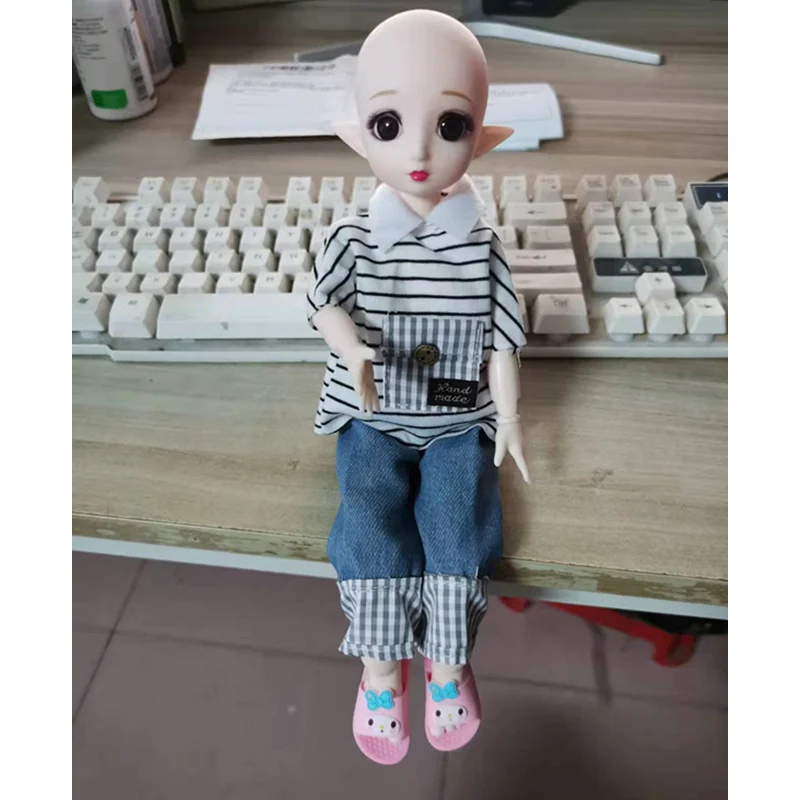 1/6 Bjd кукла 28 см эльф голубые глаза макияж голова 22 шарнир белая кожа игрушки для