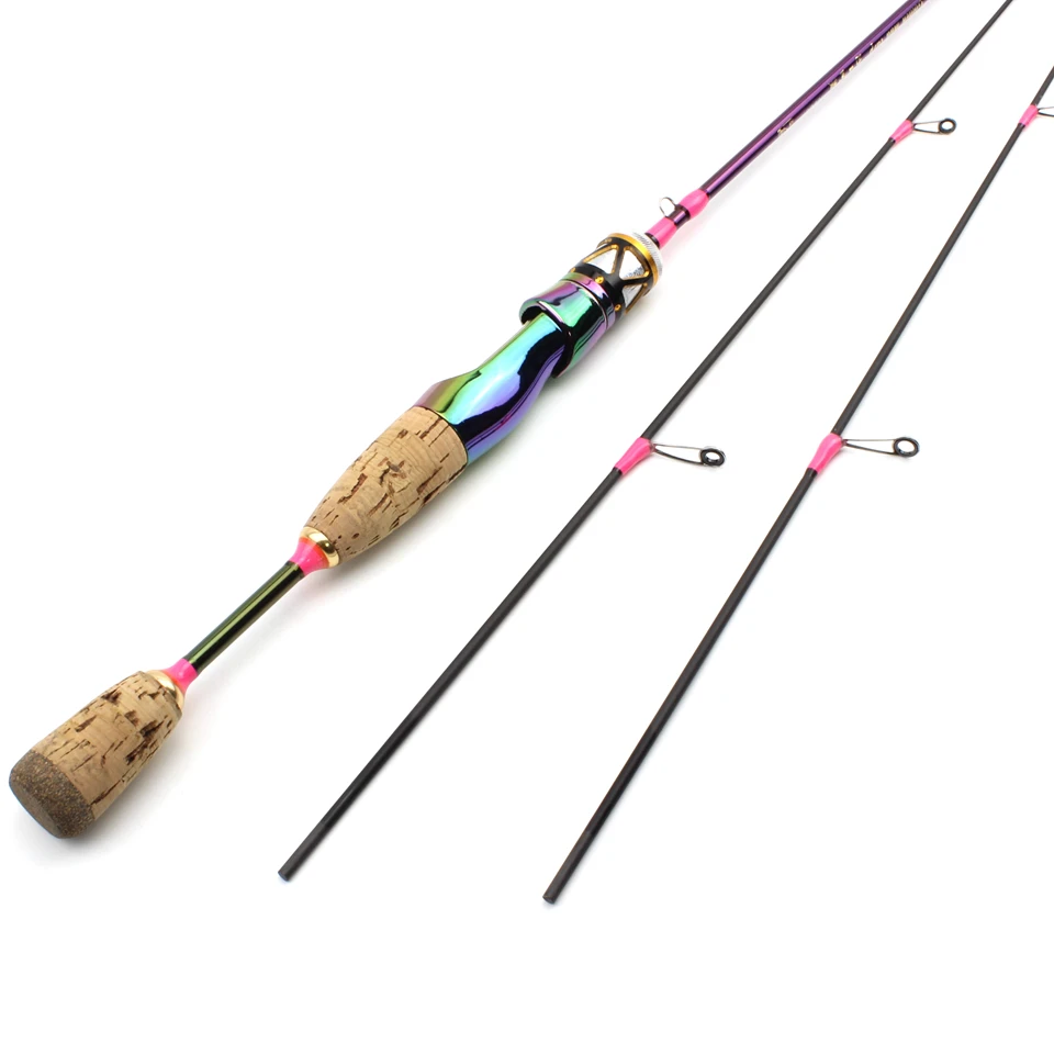 

1.68m Colorful 2tips Solid Tip Trout Lure Fishing Rod UL Power Ultralight 3-7g Carbon Spinning Casting Rod Probale lure Pole