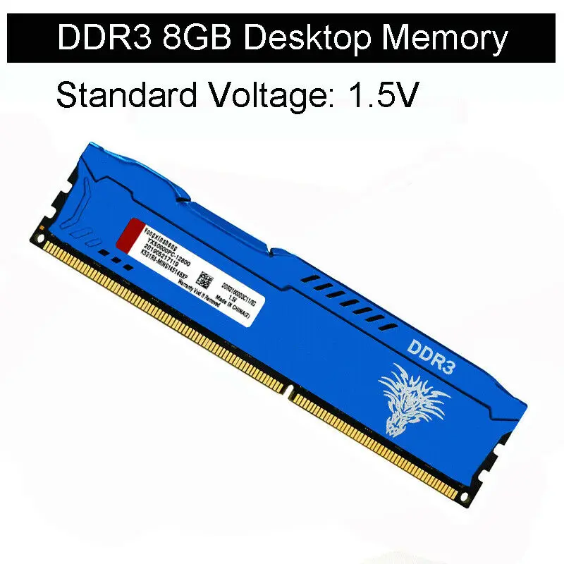 DDR3 4 ГБ 8 1600 МГц PC3-12800 240Pin CL11 DIMM для настольного компьютера охлаждения жилет памяти