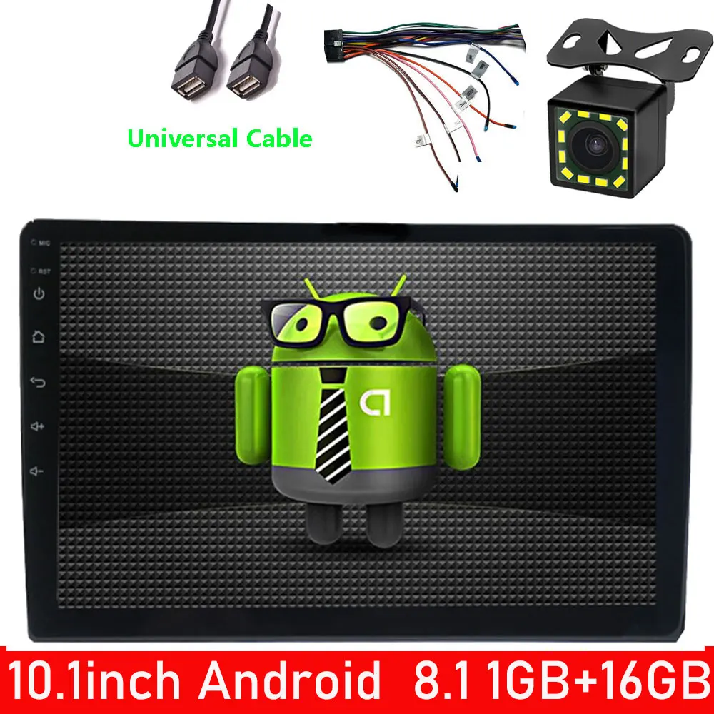 10.1inch with camera Автомобильные аксессуары Android 8,1 2 Din Автомобильный Радио Мультимедиа Видео плеер Универсальный Авто Стерео gps карта для Volkswagen Nissan hyundai - Цвет: 10.1inch with camera