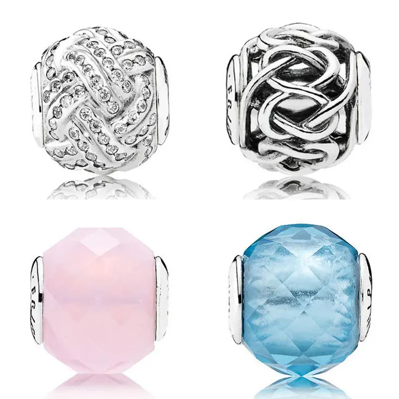 Дружба с кубическим цирконием Хрустальные Бусины Fit Pandora Essence коллекция браслет 925 пробы серебро Шарм ювелирные изделия