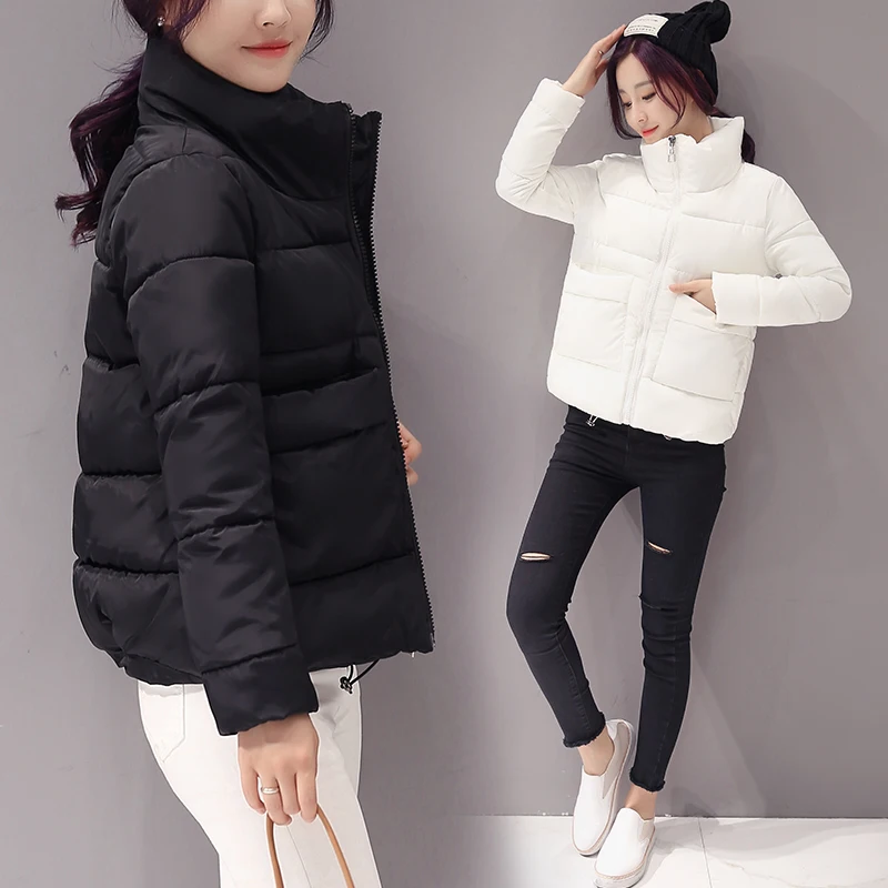 Женская короткая куртка Parkas Mujer 2019 зимняя пальто модное осеннее однотонное