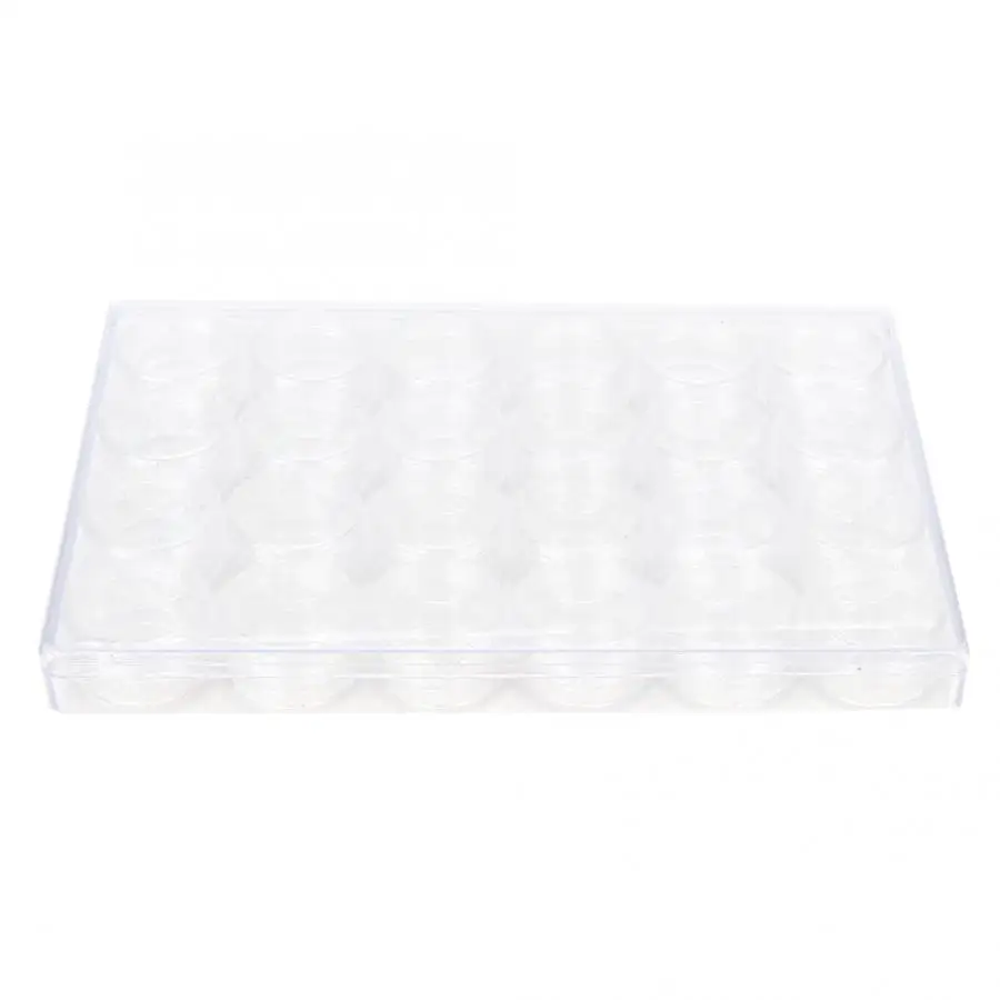 24 Сетки для ногтей Стразы с блестками Органайзер контейнер дизайна круглая