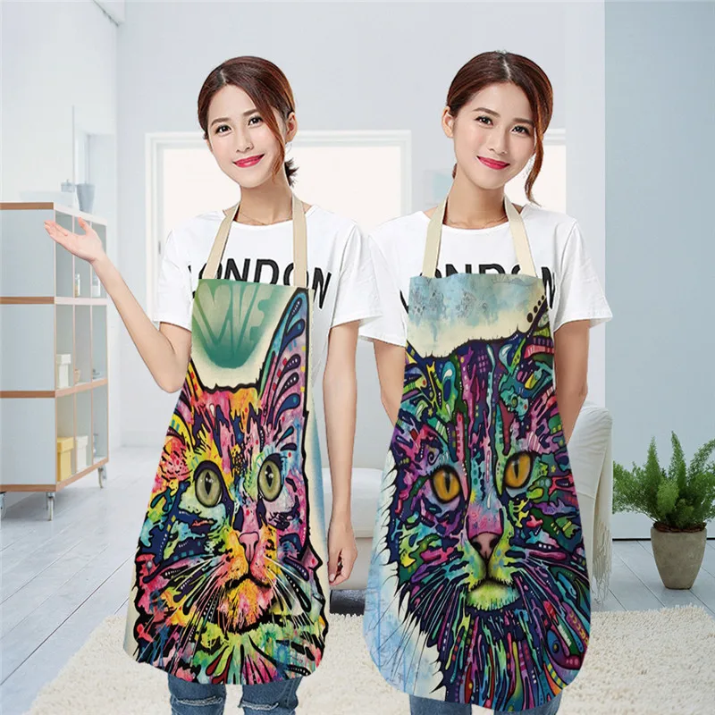 Передник для собаки Кухонные фартуки из хлопка и льна домашнего приготовления